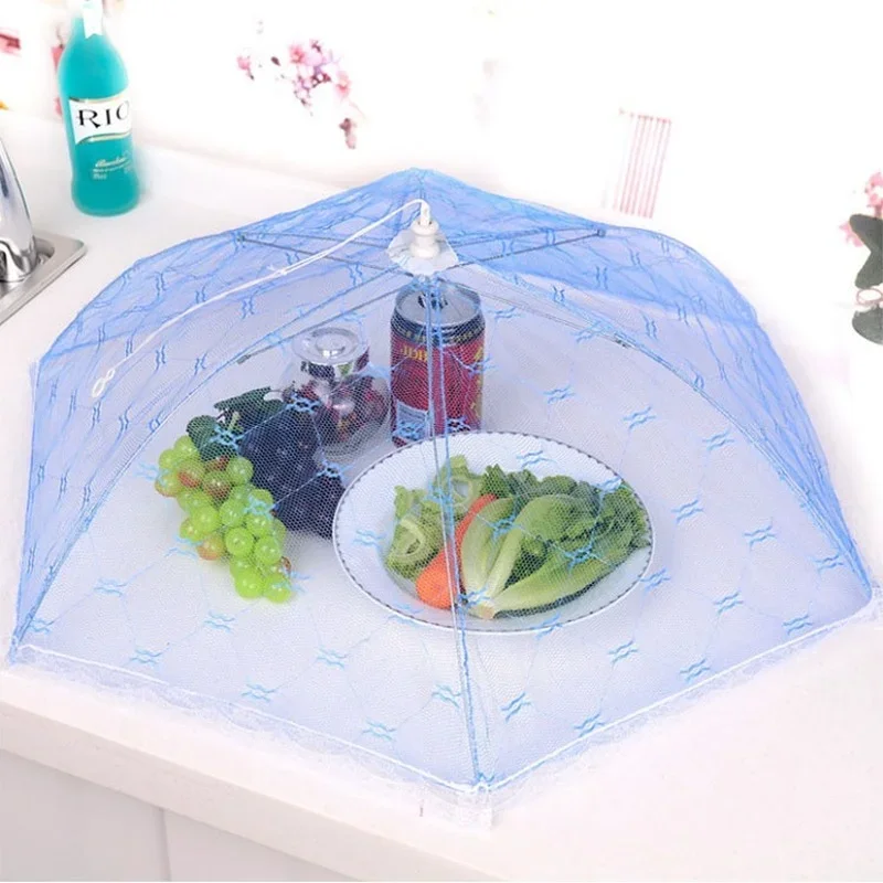 Food cover foldable food cover large size gauze table cover dining table anti-fly mosquito net food tent (74cm*25cm)