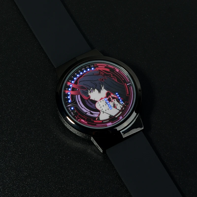 Game Anime Honkai Impact 3 Mobius Herrscher of Thunder Waterproof Touch Screen Watch Wristwatch Cosplay Couples Watches Gift