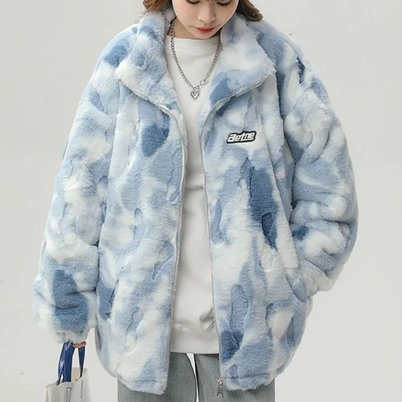 Lamb Fleece Coat Women\'s 2023 New American Cotton Clothing Women\'s Trendy Brand Casual Winter Premium Sense Fleece Thickened