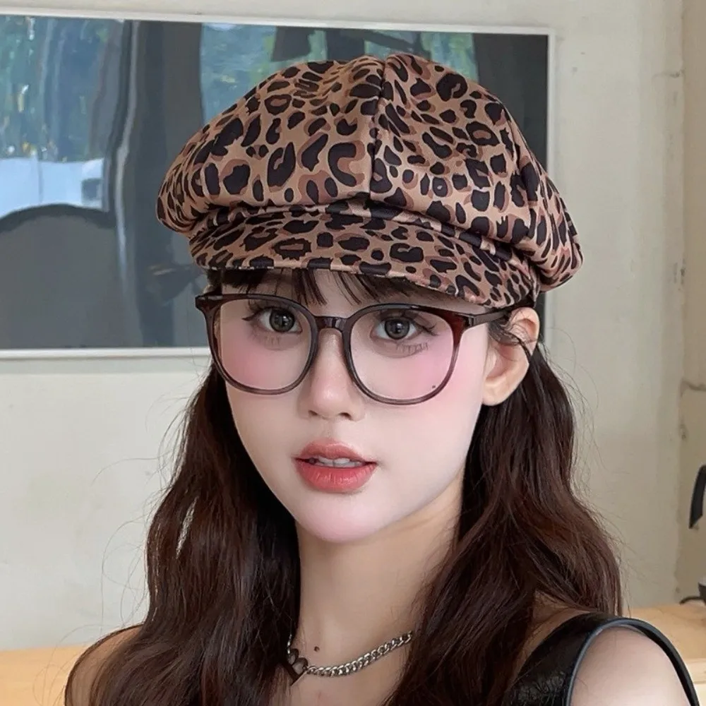 chapeu-octogonal-com-estampa-de-leopardo-fofo-y2k-boina-feminina-britanica-estilo-coreano-chapeu-de-pintor-de-poliester-menina