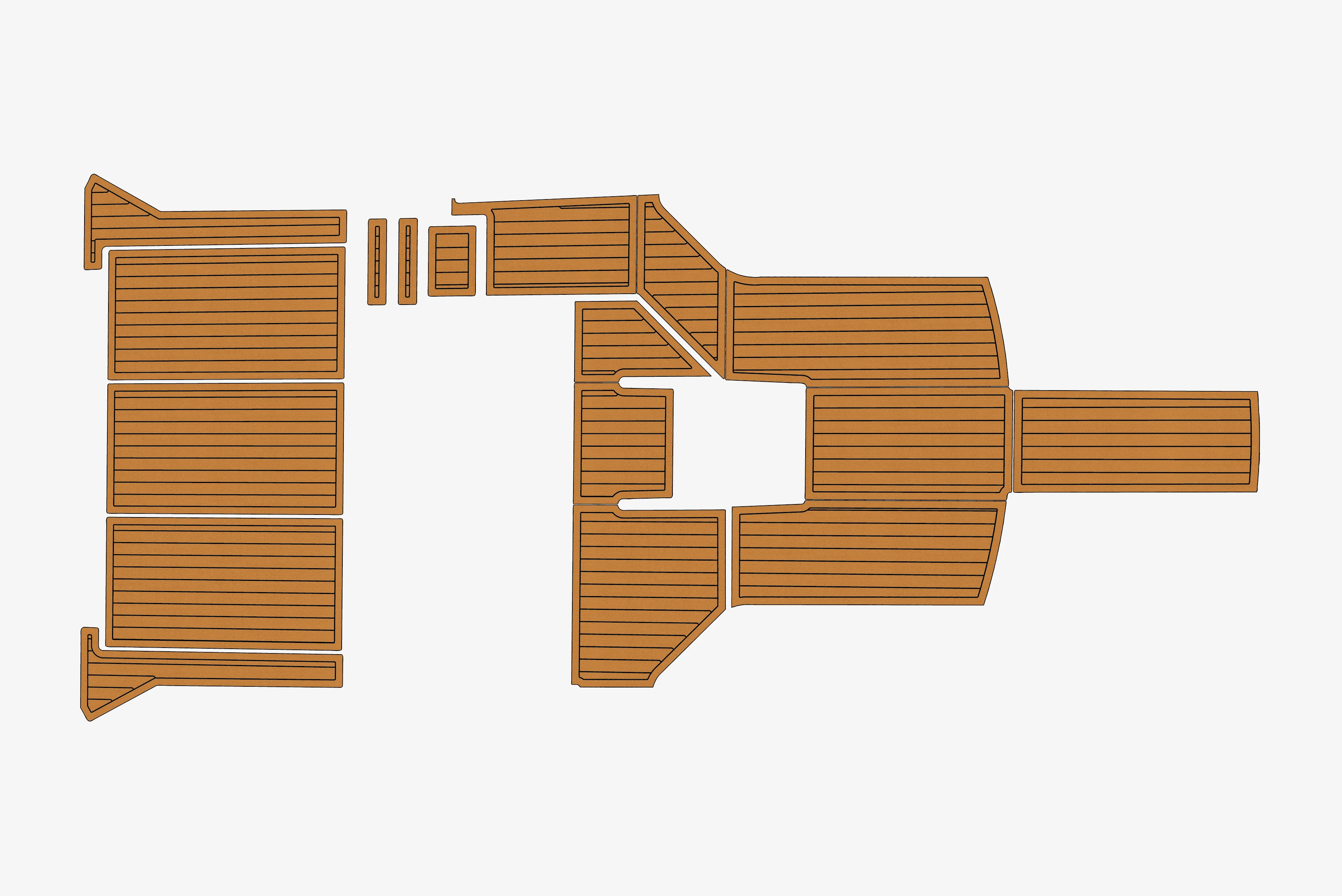 

Нескользящий коврик из морского искусственного тикового EVA-Carver 38, самоклеящаяся подкладка для палубы лодки 1/4 дюйма (6 мм), для кабины и палубы