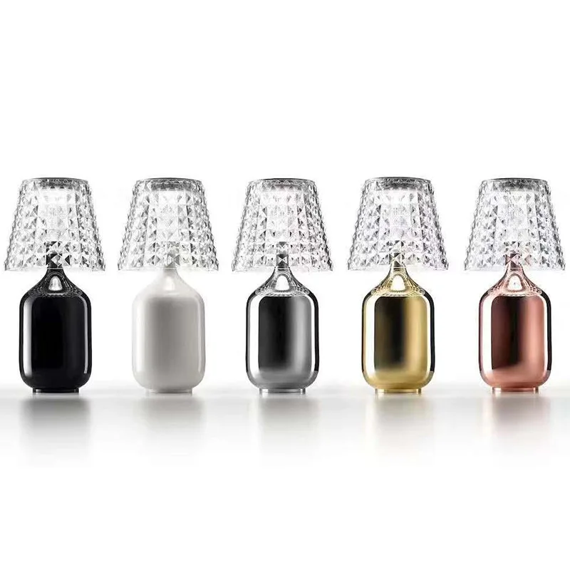 

Modern Luxury Minimalist Led Eye Protection Acrylic Stand Lamps Dimming Decoration Touch Crystal Table Lamps For Home Decoration