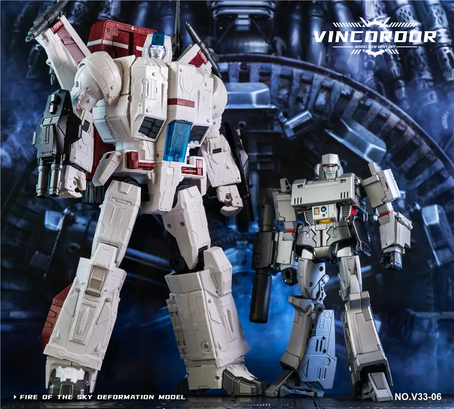 Tasnsformation Vincoroor Jetfire Skyfire Siege Series V33-06 Enlarged Version G1 Deformation Toy Model Car Robot Airplane