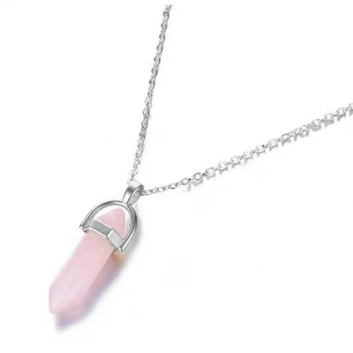 3pcs Rose Quartz Necklaces Pendants Set For Spiritual Energy Witchcraft Reiki, Holiday Gift, Birthday Gift image 4