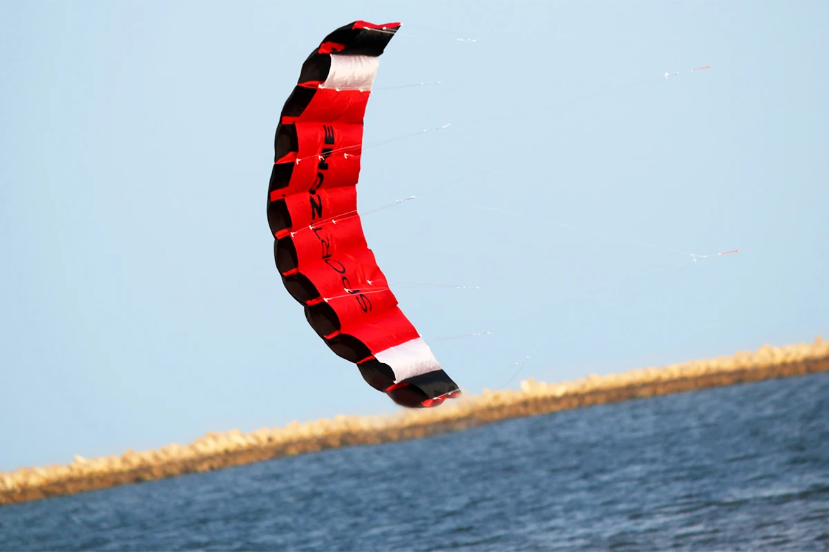 1.8 mの高品質のダブルラインパラシュート,飛行ツール付きのビーチカイト,飛行が簡単,アウトドアスポーツ,楽しい