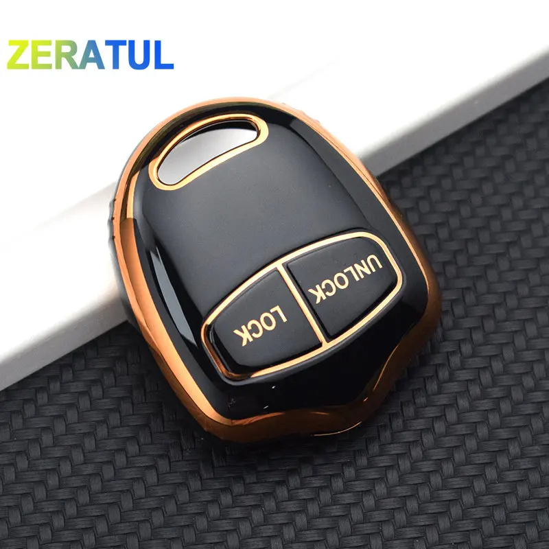 TPU Shell Fob Holder Protector for Mitsubishi Lancer EX ASX Outlander Galant Pajero 2/3 Buttons Car Key Case Cover Accessories