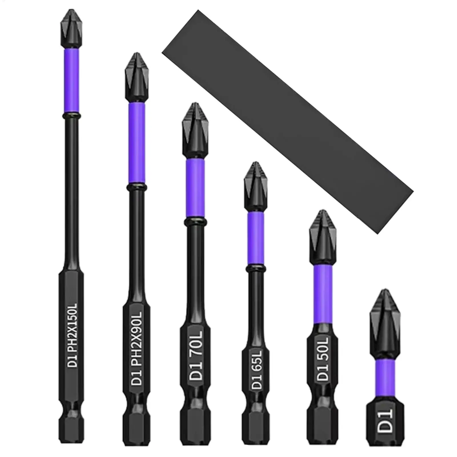 Anti-Slip Precision Multipurpose Extractor Magnetic Screwdriver Bits 6 Pieces Screw Driving Bits For Automotive Electronics