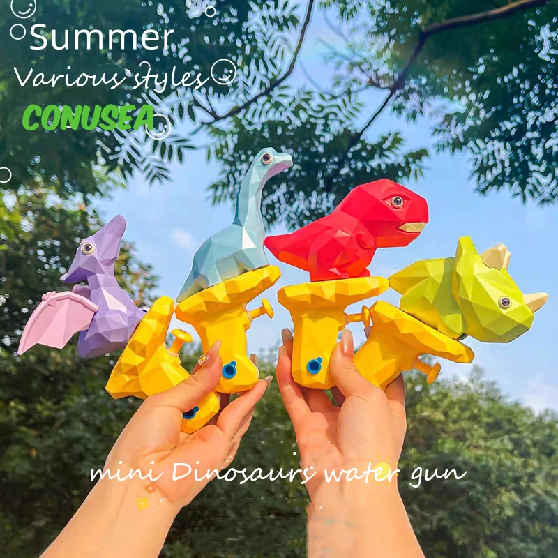 

Children's Dinosaur Water Gun Push-Type Mini Cartoon Water Guns Water Toy Summer Outdoor Beach Firing Swimming Pool Toy for Boys