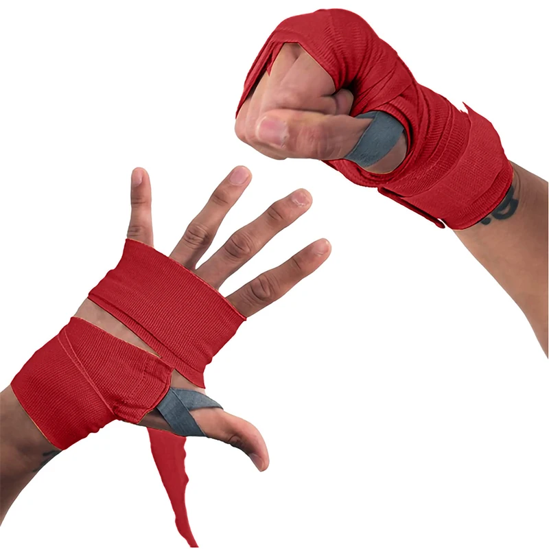 Envolturas de mano de boxeo, vendaje de boxeo de algodón para Kickboxing, Muay Thai, MMA, soporte de muñeca, estabilidad de mano y protección, 3M/5M