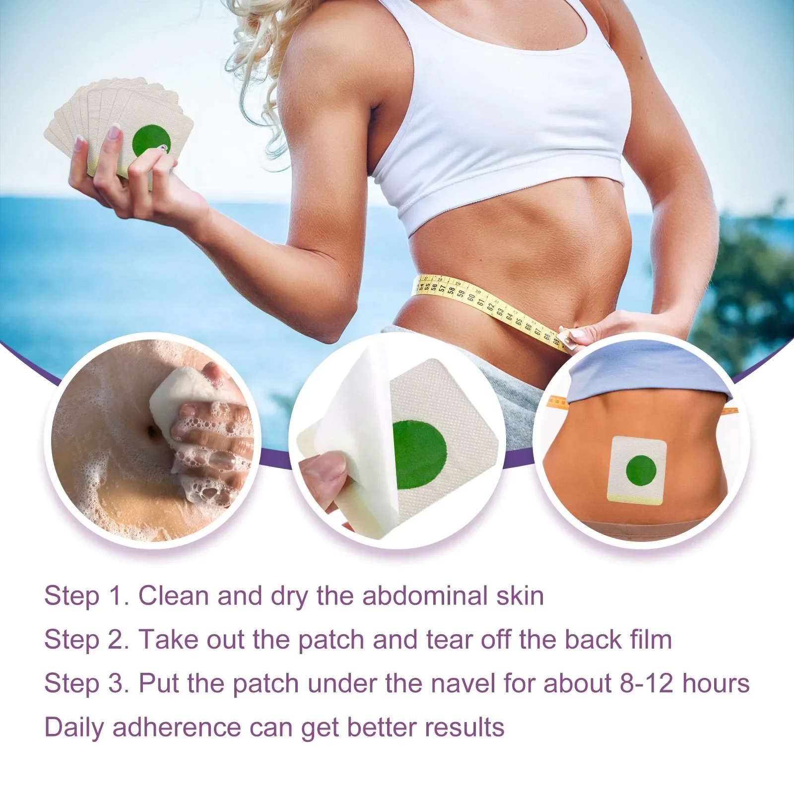 صحي التخسيس الجص ثبات الجسم ملصق التخسيس تشديد البطن والساق الجلد المكونات الطبيعية للجسم للسهولة