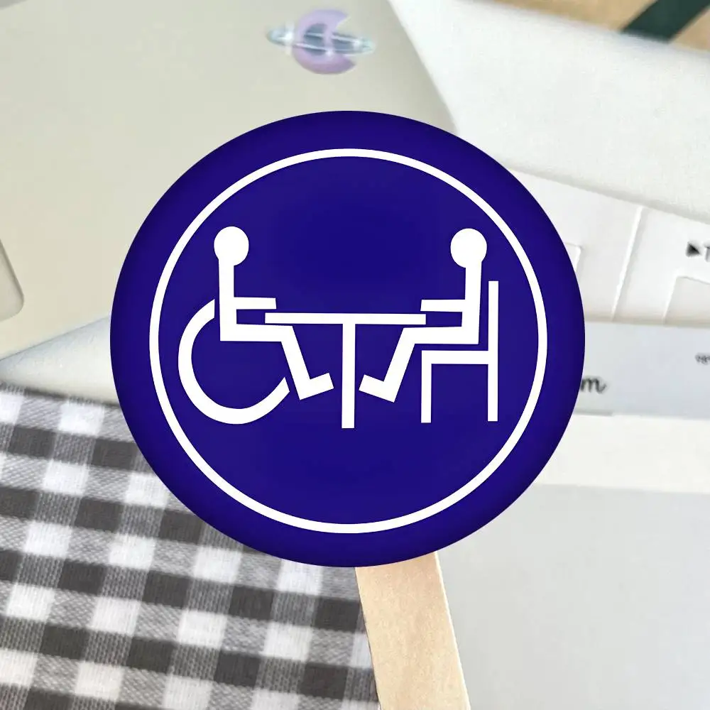 Disabled Paraplegia Friend Table Round Badge Creative Brooch Clothing Backpack Accessories Lapel Pin