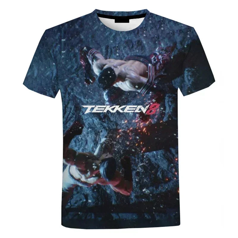 Fighting New Game Tekken 8 3D Printed T Shirt For Men Clothes Harajuku Streetwear T-Shirt Boy Kid Crewneck Short Sleeve Girl Top