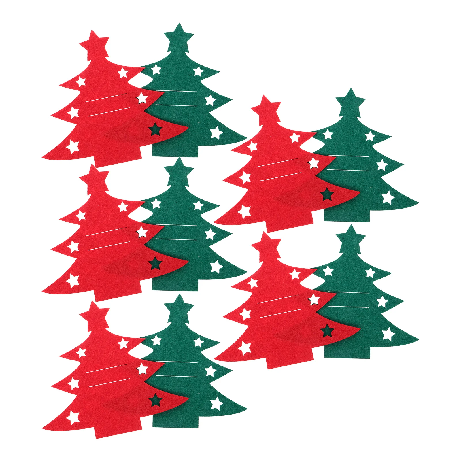 

10pcs Cutlery Set Felt Christmas Tree Holders Camping Spoon Sleeves Silverware Pockets Tableware BagKnife Fork Pouch Picnic