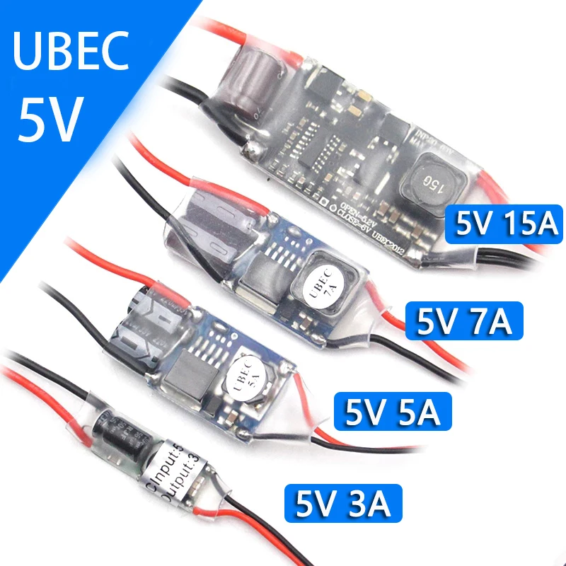 UBEC 3A /5A /7A /15A 5V BEC Niedrigsten RF Noise BEC Volle Abschirmung Antijamming Schaltregler für RC Multicopter Drone Auto Boot