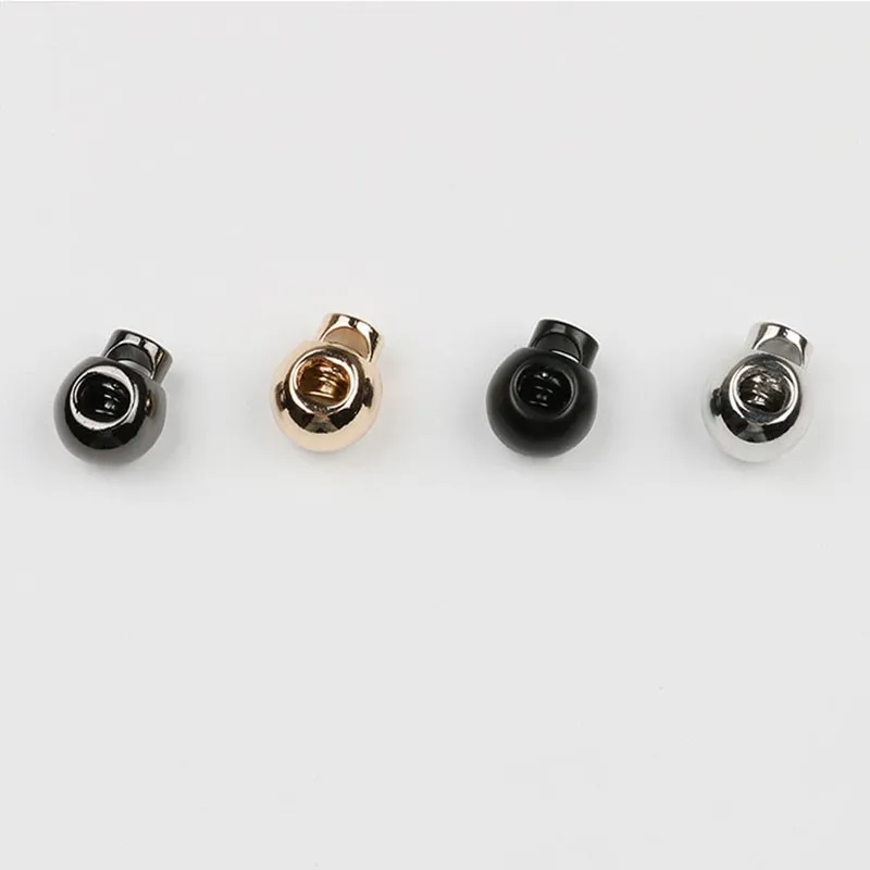 14mm Single Hole Round Sphere Press Snap Lock Cord Stopper Rope Ends Lid Drawstring Toggles Clip Clothes Shoelace Accessories