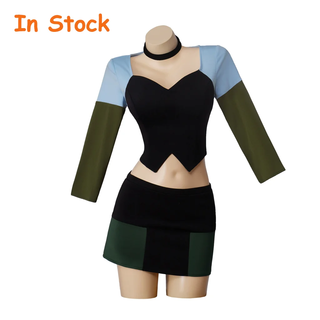 In Stock Total Drama Island Gwen Cosplay Girl Gwen Sexy Skirts Crop Top and Mini Skirts Suit Halloween Party Costume