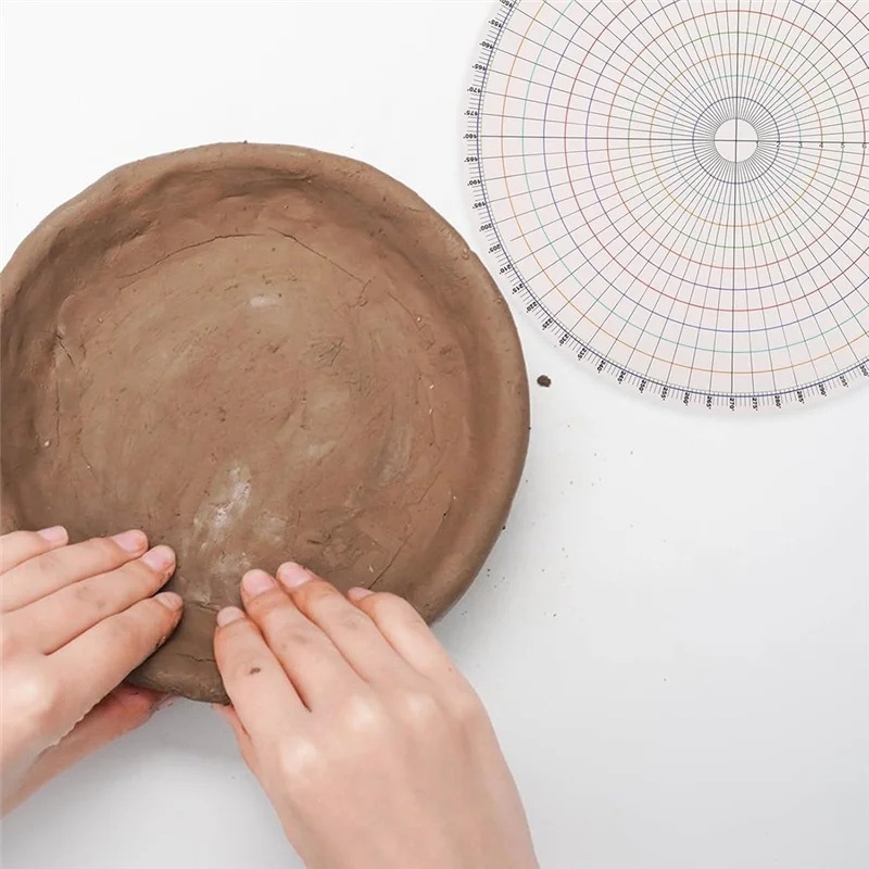 ABAG Pottery Clay Divider Tool Equal Circle Protractor Rotary Disc  Pottery Trimmer Tool Circle Scale Ruler