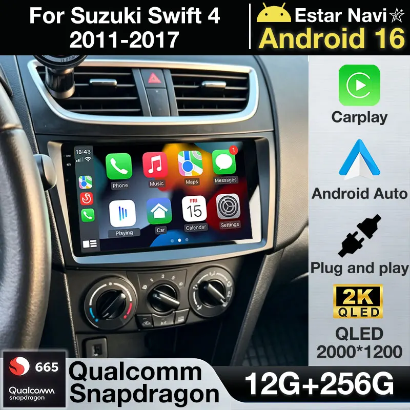Android 16 Car Radio Stereo For Suzuki Swift 4 2011 2012 2013 2014 -2016 Multimedia Video Player 2 Din Auto Audio G Stereo Audio