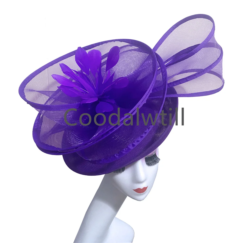 Big Pillbox Fascinator Hat Women Church Derby Fascinator Headpiece Ladies Royal Ascot Millinery Cap Event Party Tea Chapeau