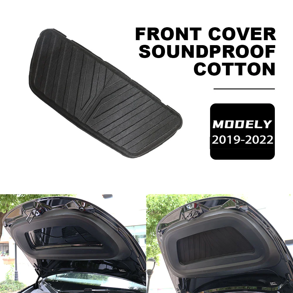 Car Front Engine Hood For Tesla Model Y 2019 2020 2021 2022 Insulation Cotton Sound Heat Fire Foam Pad Soundproof Mat Cover