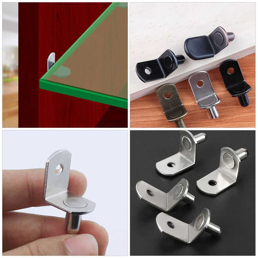 

20Pcs Iron Shelf Support Pegs Metal Shelf Pins Strong Durable Cabinet Bookshelf Cupboard Hardware Pegs for Shelves