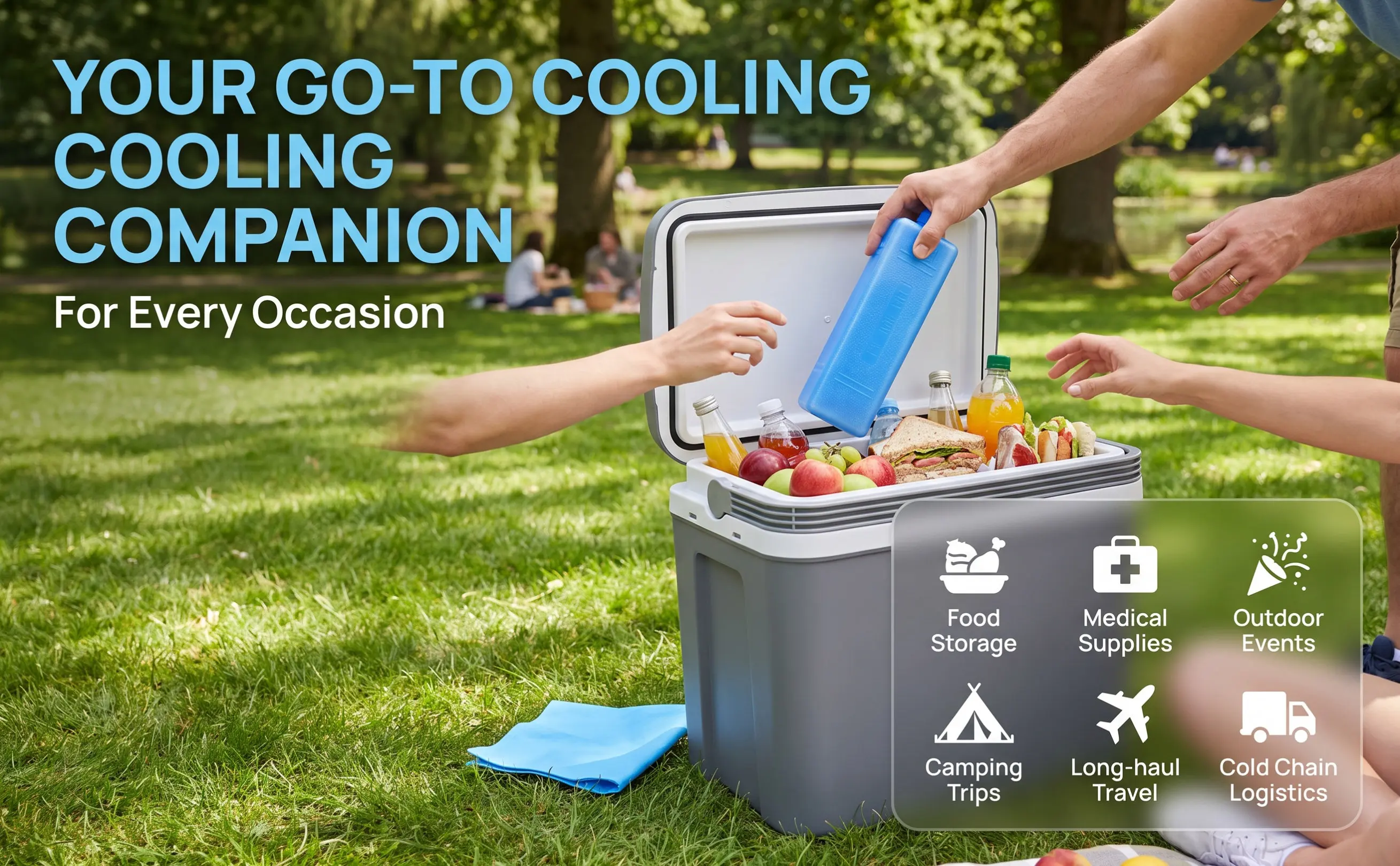 4Pcs Reusable Ice Crystal Boxes for Cooler Freezer Packs Rapid Cooling High Performance Cold Storage Ice Packs for Lunch Bags