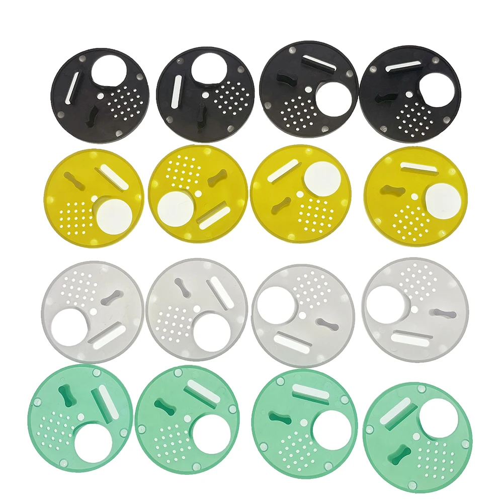 16PCS Beekeeping Rotate Hive Entrance Discs Attchment To Nuc Boxes Queen Excluder Woker Bees Exit Enter Ventilator Full  Open