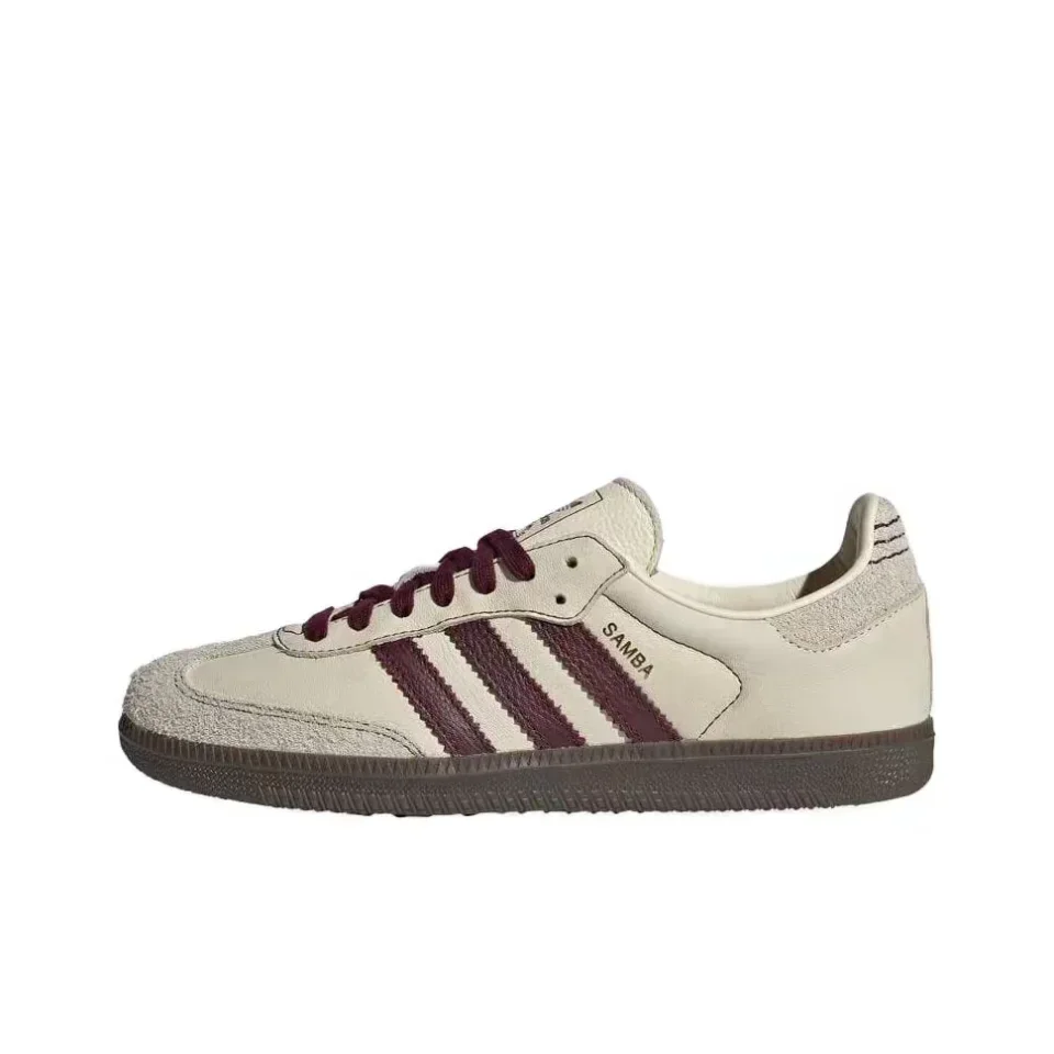 Adidas Samba OG Wonder White Maroon IG1987 Scarpe da ginnastica basse antiscivolo e ammortizzanti da donna