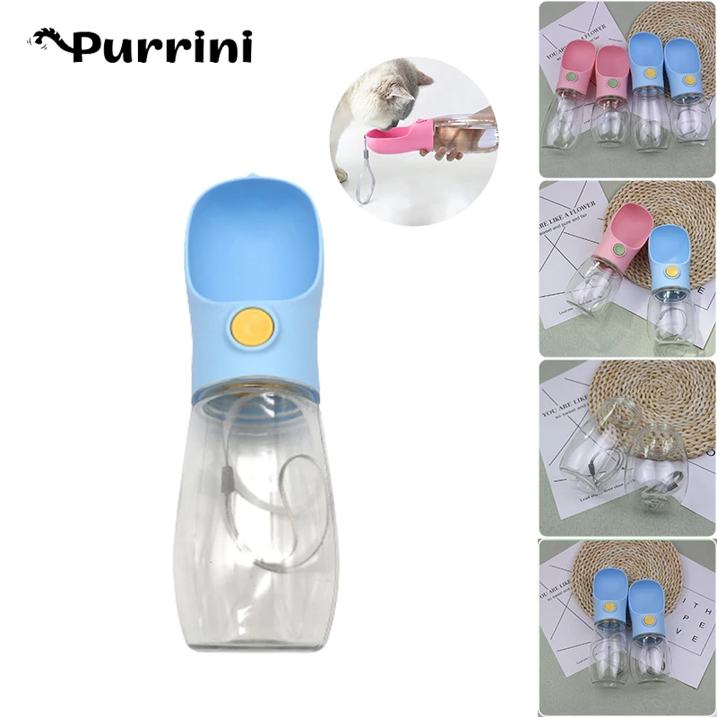 350/450ML Portable Cat Dog Outdoor Drinking Bottle Large Medium Small Water Cup Kitten Puppy Fountain Pet Professional Supplies