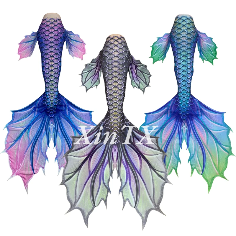 

2023 Latest Mermaid Tail Swimsuit for Men Women Mermaid Course-Specific Dress Set Aquarium Show Diving Suit No Fins Fish Skin