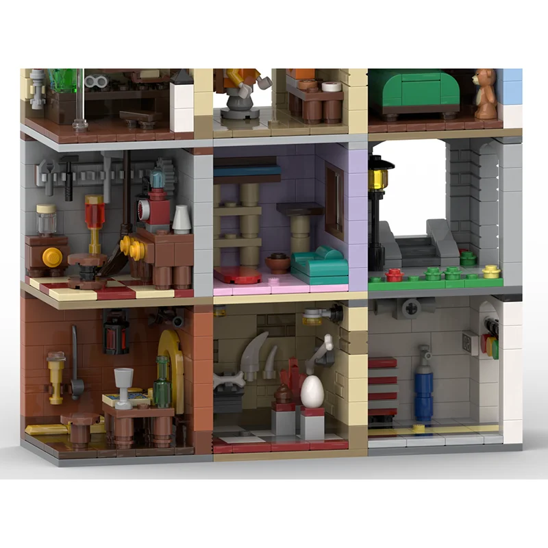 Stad Street View Moc Bouwstenen Modulaire Vignette/Habitat Bundel Model Technologie Modulaire Blokken Kerst Set DIY Speelgoed Geschenken