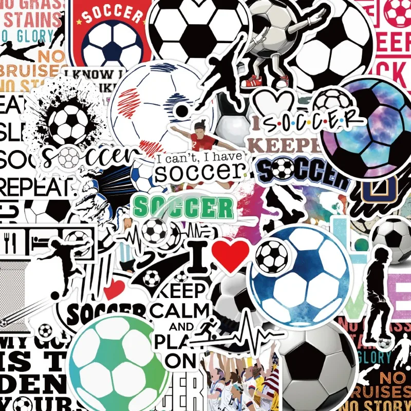 50PCS Football Sports Competition Personalized Creative Notebook Children's Room Decoration Waterproof Graffiti Stickers