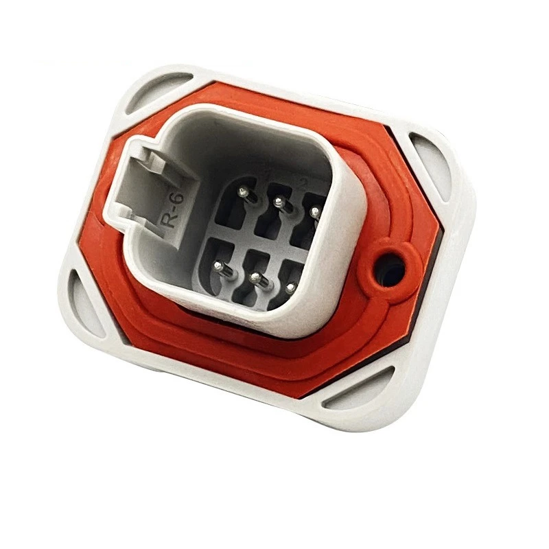 DT15-6P/DT13-6P Soket 6-Pin untuk Papan PCB Konektor Listrik Otomotif Tahan Air IP67 Dapat Dilas, Aksesori Kabel Industri