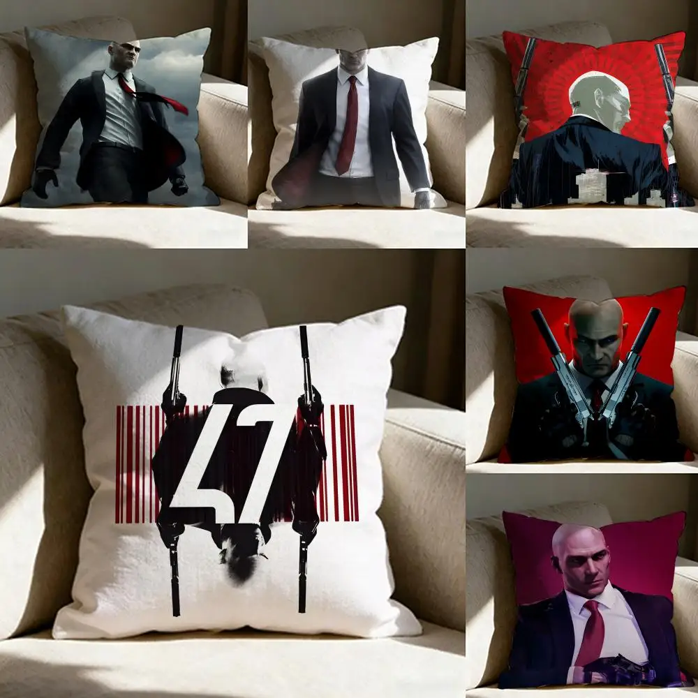 H-Hitman Agent 47 Pillow Case Pillowcase, Double-sided Printed, Sofa Cushion, Bedroom Headboard Pillow
