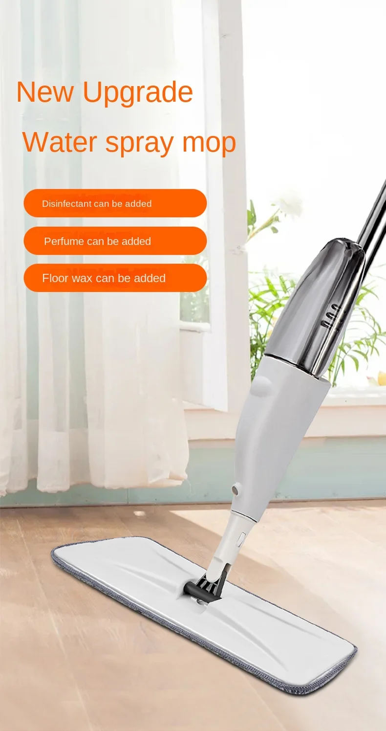 Magic Spray Mop Wooden Floor with Reusable Microfiber Pads 360 Degree Handle Home Windows Kitchen Mop Sweeper Broom Clean Tools