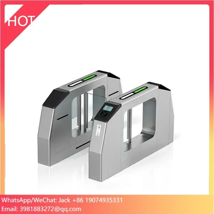 Entrance Pedestrian Access Control Swing Security Barriers Gates Automatic Swing Barrier Gate