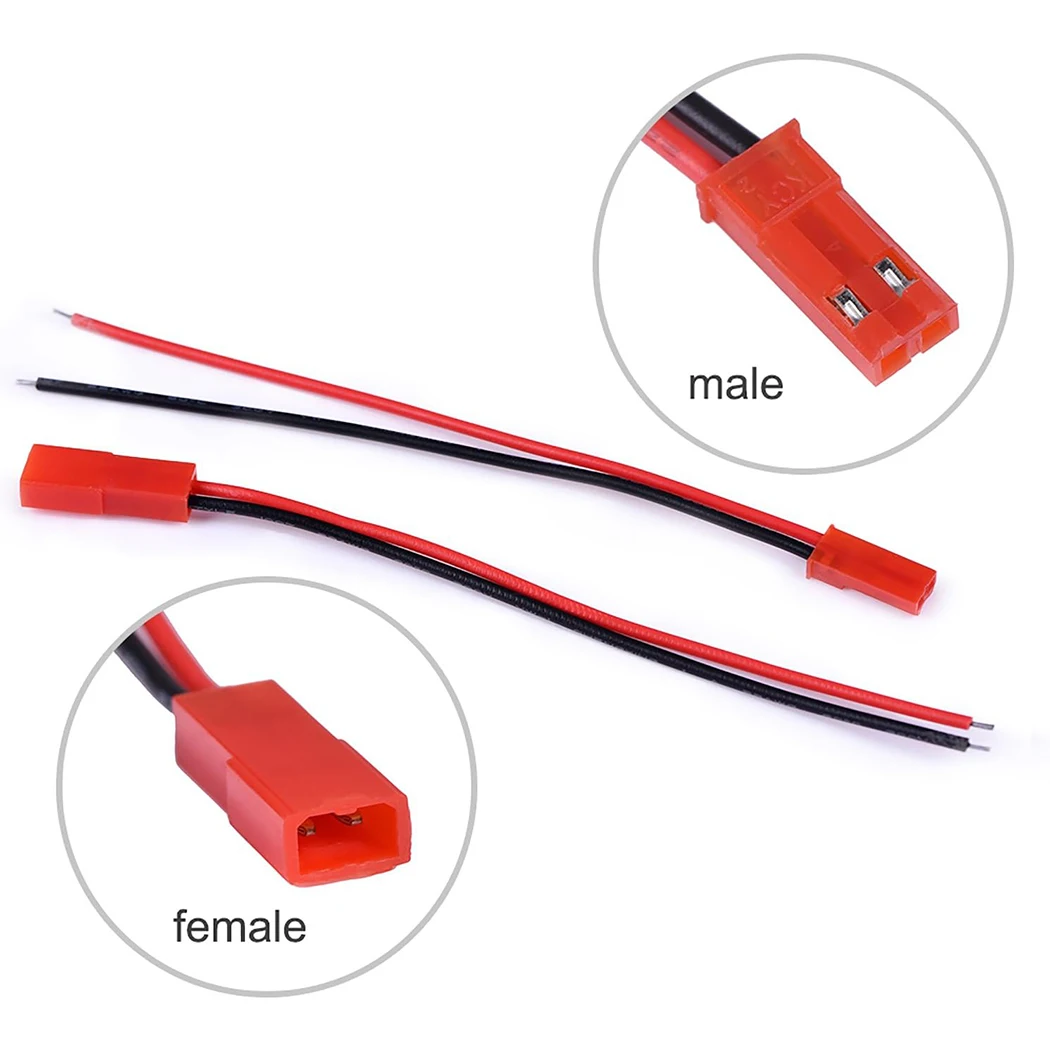 10/20 Pairs 22 AWG JST موصل قابس 2 دبوس 100 مللي متر الذكور والإناث موصل قابس سلك كابل ل LED شريط مصابيح RC اللعب البطارية