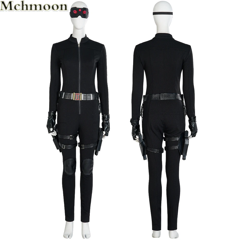 Widow Cosplay Costume Black Yelena Belova Cosplay Costume Adult Women Jumpsuit Leather Halloween Outfit Battle Vest Custom Made