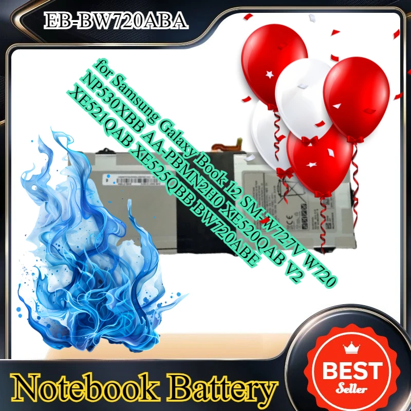 

Аккумулятор EB-BW720ABA для ноутбуков Samsung Galaxy Book 12 SM-W727V W720 NP530XBB AA-PBMN2H0 XE520QAB V2 XE521QAB XE525QBB BW720ABE
