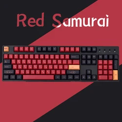 139/151 Keys Red Samurai Keycaps  DYE-SUB Personalized PBT Keycap Suitable for switch opener GMK  mechanical keyboard