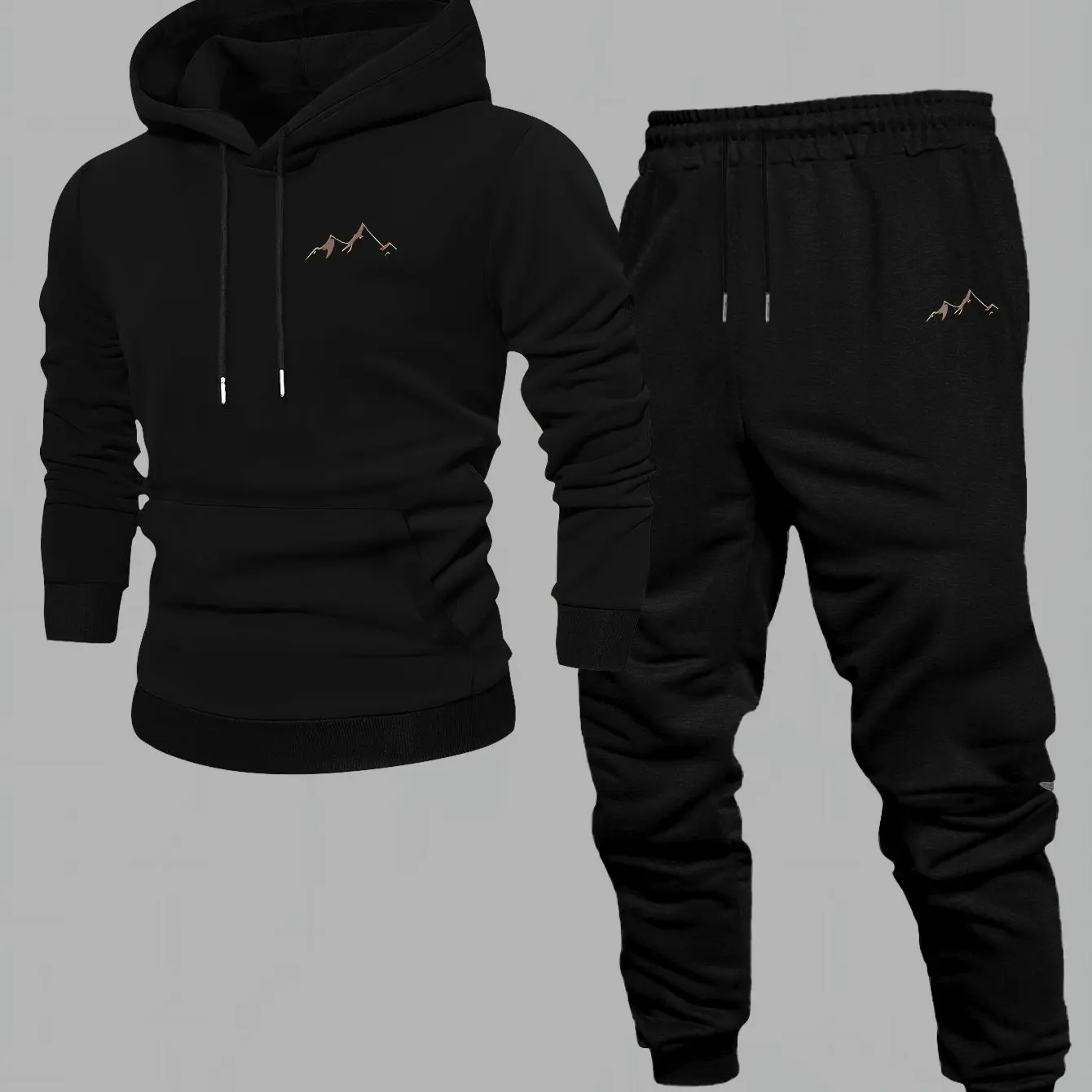 Men Spring Autumn Tracksuit Loose Hoodie Sweatpants Set Casual Long Sleeve Two Piece Sport Jogger Outfit