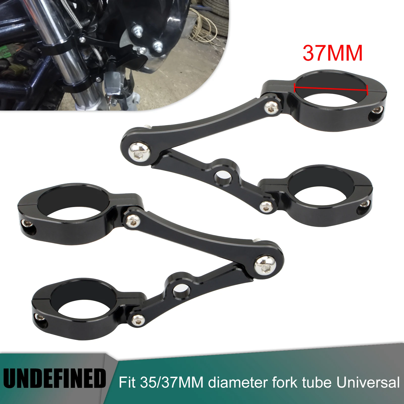 CNC Headlight Bracket Mount Clamp 35/37MM Fork Tube Holder Black Universal For Harley Cafe Racer Chopper Bobber Motorcycle Parts