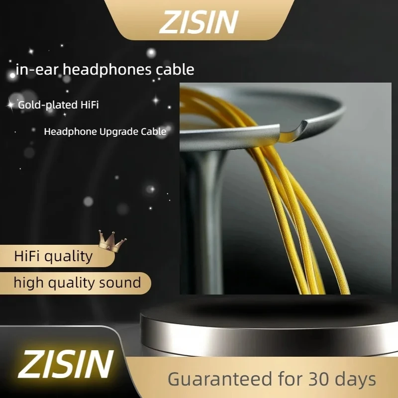 ZiSin HIFI in ear earphone extension core, IEM fever grade earphone wire/wire base/DIY handmade/rare earth platinum plated palla