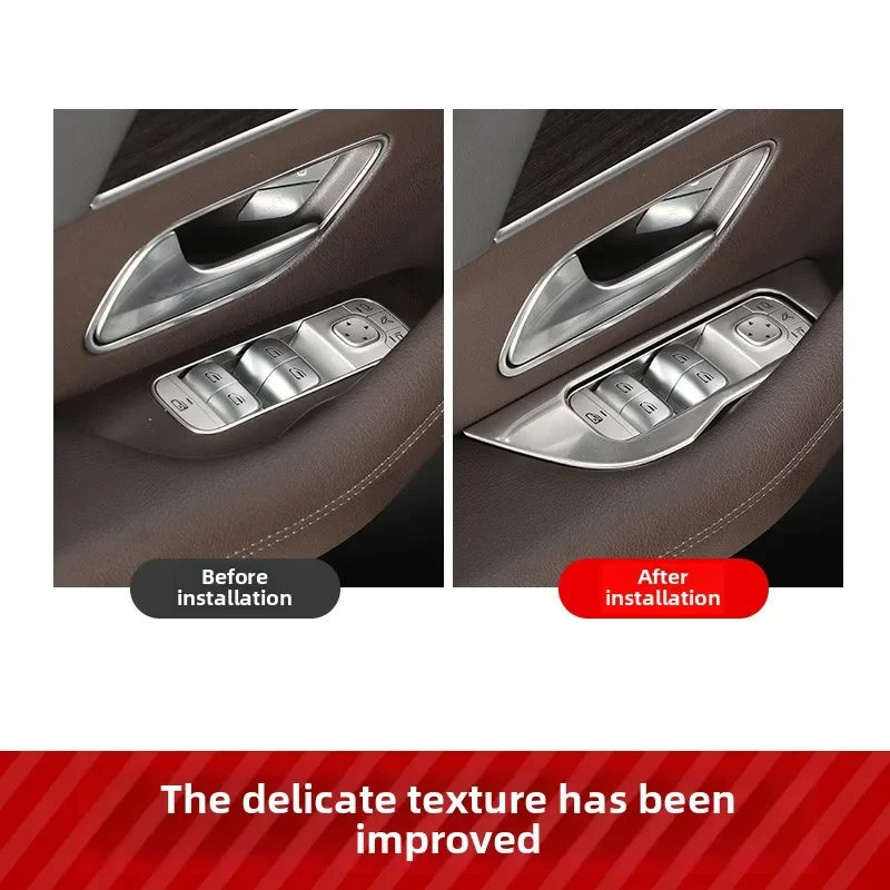 For Mercedes-Benz W167 GLE X167 GLS interior modified window lift panel decorative sticker 2020+
