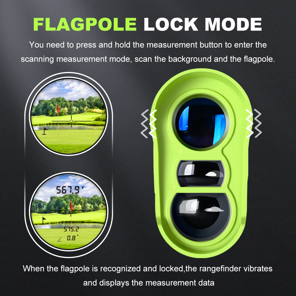 REVASRI 650YDS جهاز تحديد المدى بالليزر للجولف مع مفتاح منحدر، اهتزاز قفل العلم، جهاز قياس المسافة بالليزر من النوع C #3
