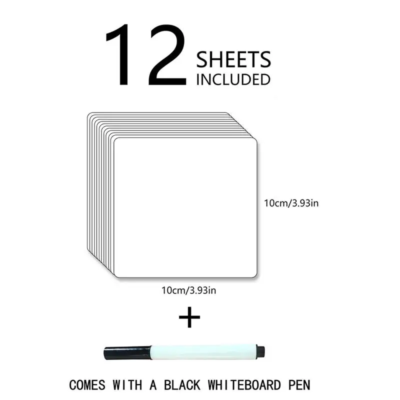 Imagem -06 - Reutilizável Magnetic To-do List Adesivos Whiteboard Lembretes Etiqueta Repetidamente Pvc Faça Você Mesmo Decalques Material de Escritório Repetidamente 12 Pcs