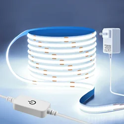 Ultra Bright DC12V COB LED Strip With Dimmable Touch Sensor Switch 320leds/m Flexible Ribbon For Home Backlight Kitchen Lighting