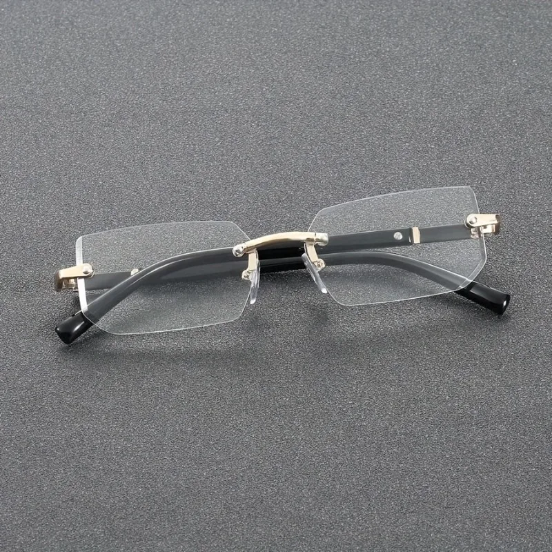 1 Pair of Men'S Fashionable Minimalist Square Frameless Glasses Suitable for Daily Wear Home Wear Photo Styling