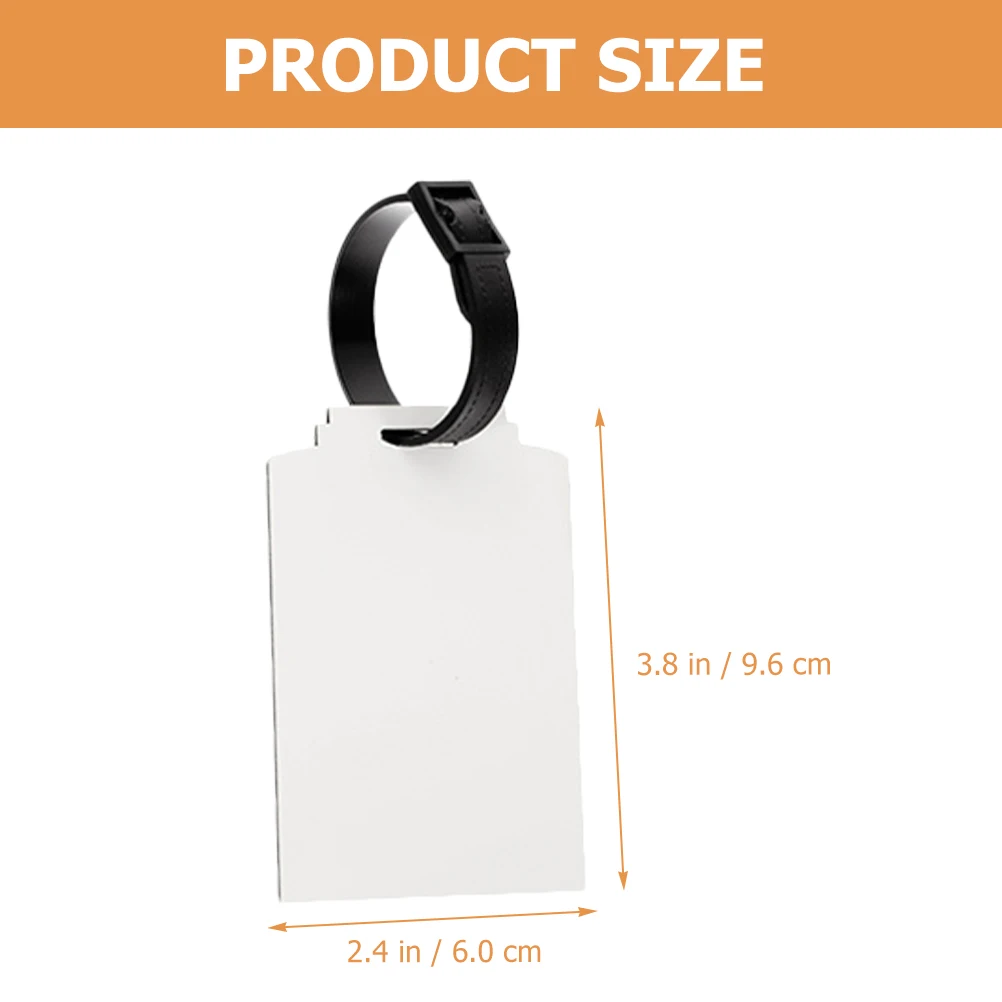 

30 Pcs Blank Luggage Tag Sublimation Blanks Heat Transfer Suitcase Labels Name Tags Luggage Travel Bag Accessories Custom