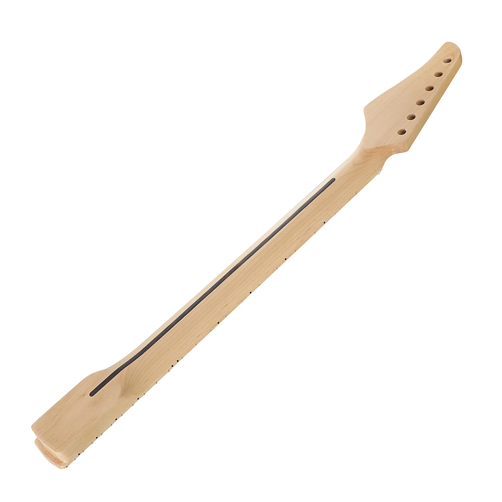 Electric Guitar Neck Maple Fretboard 22 Frets Bone Nut for ST Replacement Pre Drilled 10mm Tuner Holes Dual Action Truss Rod